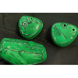 Simson S51 Cutsom Tankset Grün Altteileabgabe