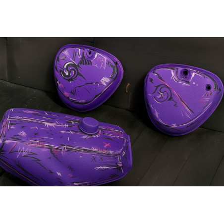 Simson S51 Custom Tankset Lila Altteileabgabe